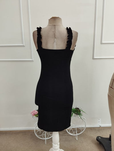 Women's Strappy Lace-Up Short Shirred Dress, 34158