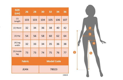 Kadın Yüksek Bel Lastikli Bağcıklı Kot Pantolon, 34248