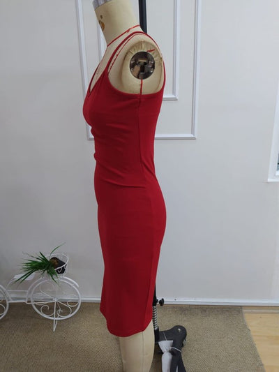 Rochie scurtă din crep strălucitor, cu decolteu în V și bretele pentru femei, 34286