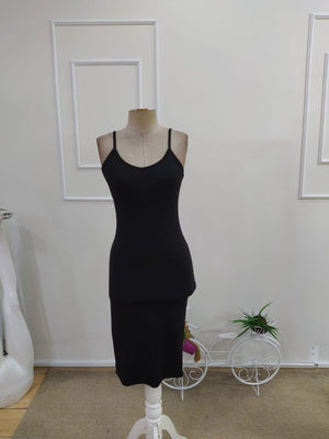 Rochie scurtă din crep strălucitor, cu decolteu în V și bretele pentru femei, 34287
