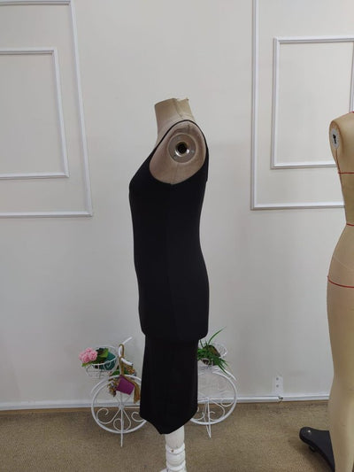 Rochie scurtă din crep strălucitor, cu decolteu în V și bretele pentru femei, 34287