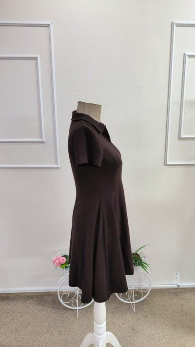 Rochie scurtă din modal pentru femei, cu mânecă scurtă și decolteu în V, 34305
