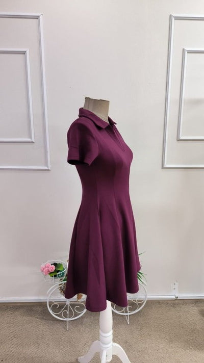 Rochie scurtă din modal pentru femei, cu mânecă scurtă și decolteu în V, 34306