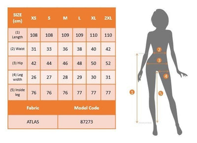Kadın Yüksek Bel Kemersiz Atlas Pantolon, 34461