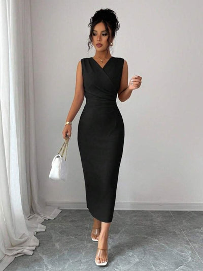Rochie scurtă din crep importat, cu mânecă scurtă, guler mandarin și detalii florale, pentru femei, 34579
