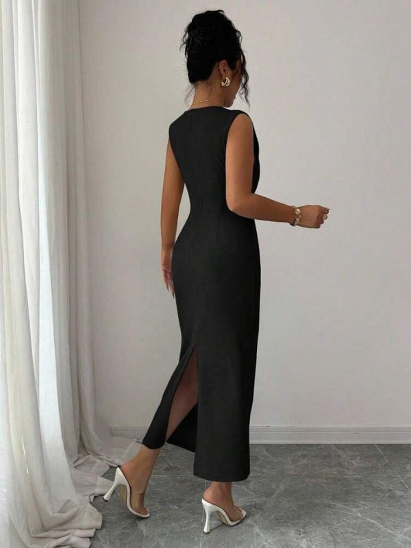 Rochie scurtă din crep importat, cu mânecă scurtă, guler mandarin și detalii florale, pentru femei, 34579