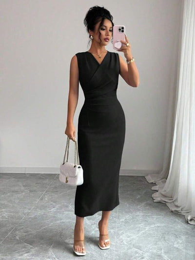 Rochie scurtă din crep importat, cu mânecă scurtă, guler mandarin și detalii florale, pentru femei, 34579
