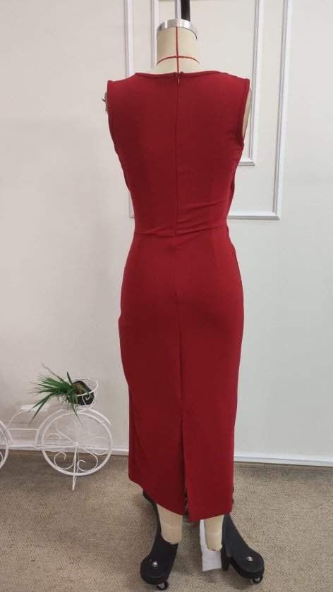 Rochie scurtă din crep importat, cu mânecă scurtă, guler mandarin, detalii florale, pentru femei, 34580