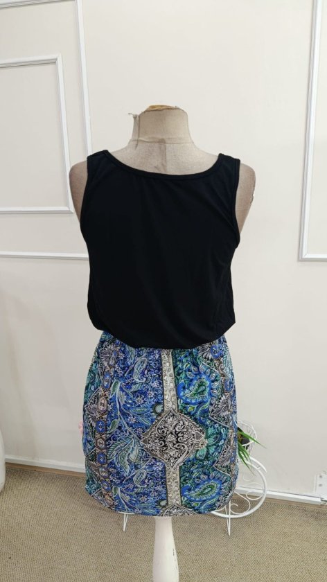 Rochie scurtă Supreme pentru femei, cu decolteu pătrat, bretele, model din viscoză, talie mică, 34706