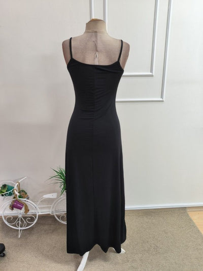 Rochie lungă de damă cu bretele subțiri și decolteu rotund Sandy, 35092