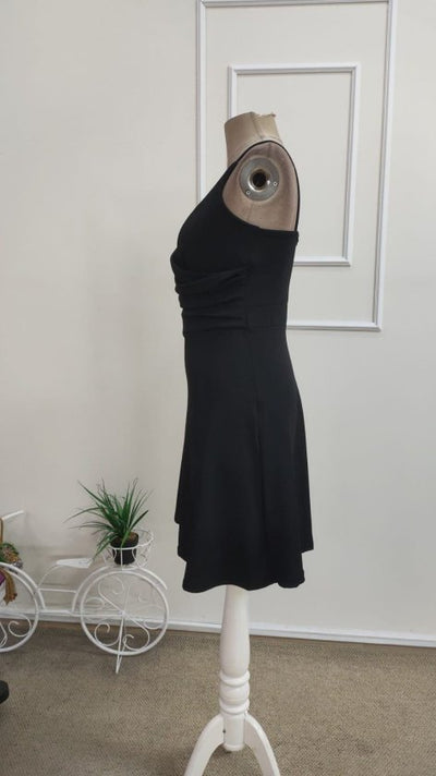 Rochie Scurtă din Janjan pentru Femei, Atârnată, Guler Croisé, 35175