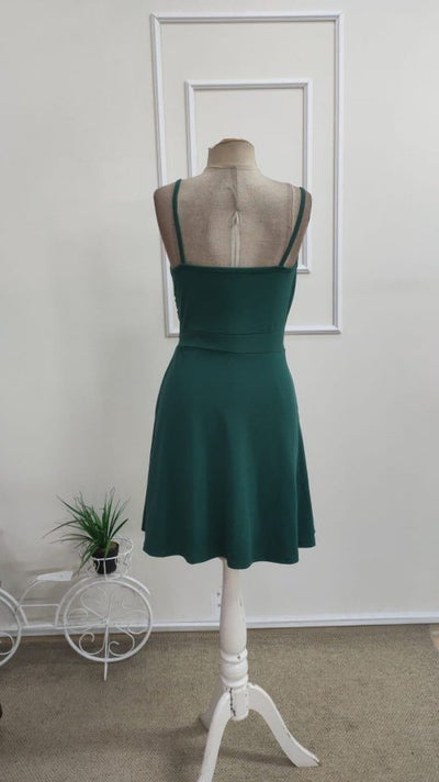 Rochie Scurtă din Janjan pentru Femei, Atârnată, Guler Croisé, 35177