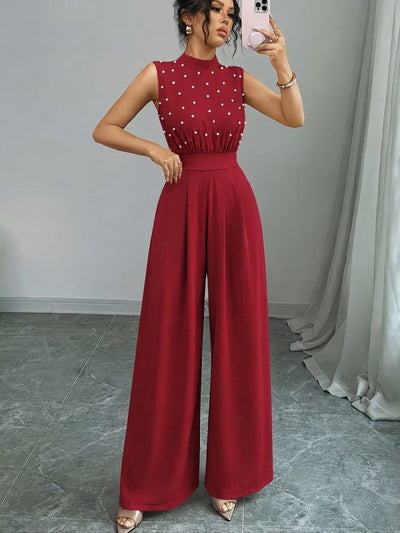Kadın Balıkçı Yaka Kolsuz Incili Beli Kuşaklı Uzun Janjan Tulum, 35237