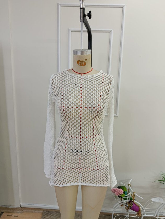 Rochie de plajă Pareo tricot cu decolteu din spate pentru femei, 37294