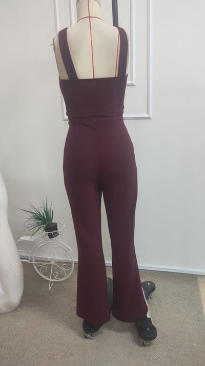 Kadın Zincir Askılı Krop Ithal Krep Bluz Ve Pantolon Ikili Takım, 36315