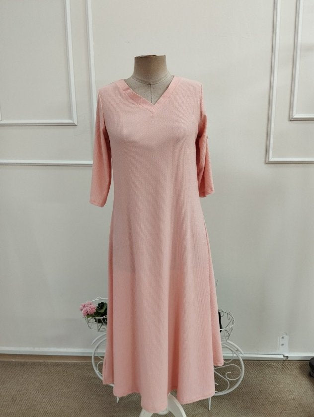 Rochie midi burümcük, de damă, cu mânecă scurtă și decolteu în V, 36823