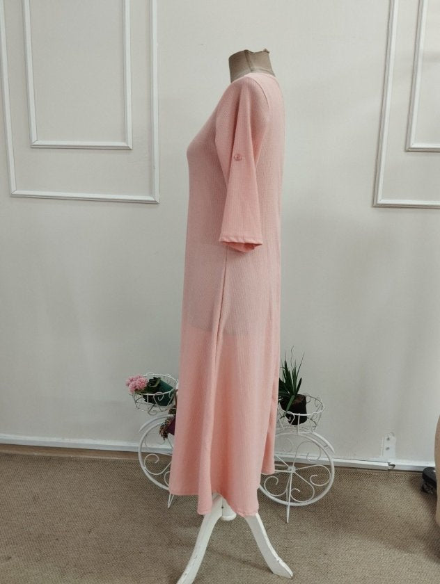 Rochie midi burümcük, de damă, cu mânecă scurtă și decolteu în V, 36823