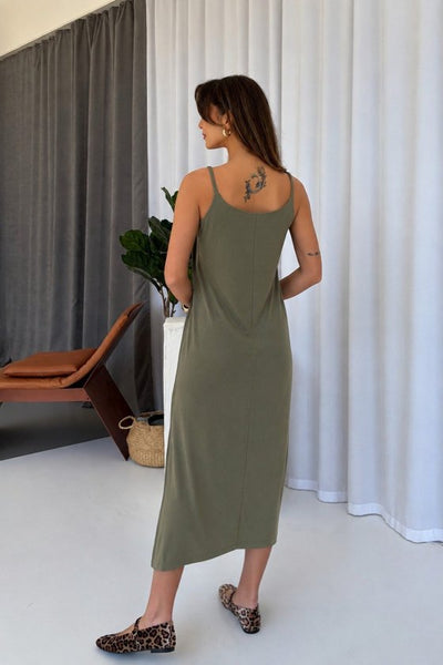Rochie din Viscon, Femeie, Cureluțe, Tăieturi Laterale, 36826