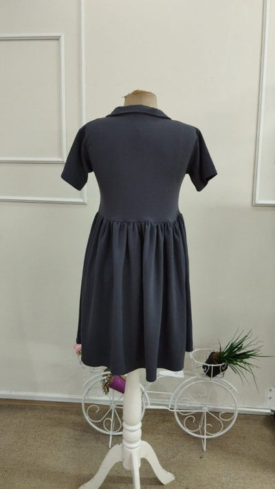 Rochie Scurtă, de Damă, din Viscoză, cu Mânecă Scurtă, Decolteu în V și Talie Elastică, Două Fire, 37038