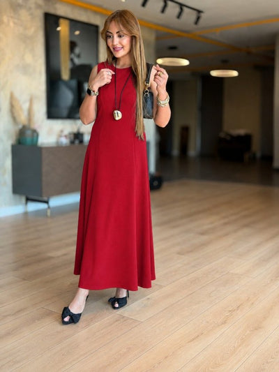 Rochie Viscozë Maxi fără Mâneci, 37104