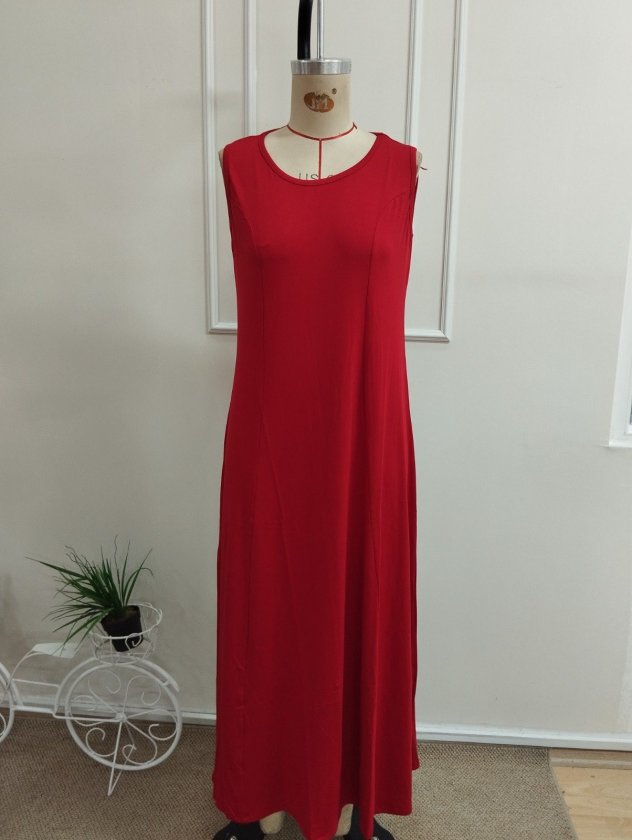 Rochie Viscozë Maxi fără Mâneci, 37104