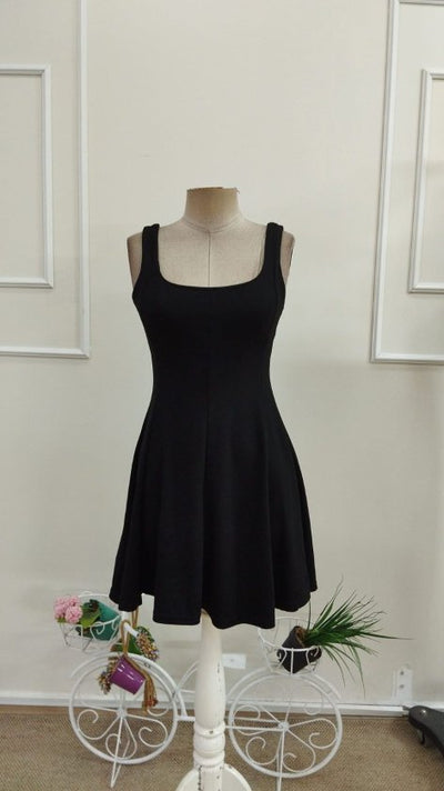 Rochie scurtă Modal cu bretele pentru femei, gât pătrat, 37142