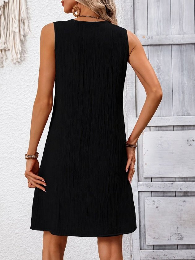 Kadın Askılı Krinkıl Kumaş Mini Boy Elbise, 37171