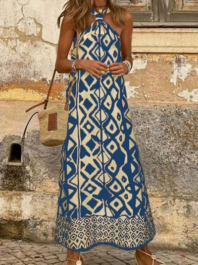 Rochie lungă Suprem pentru femei cu umerii goi, bretele prin gât, model, 37191