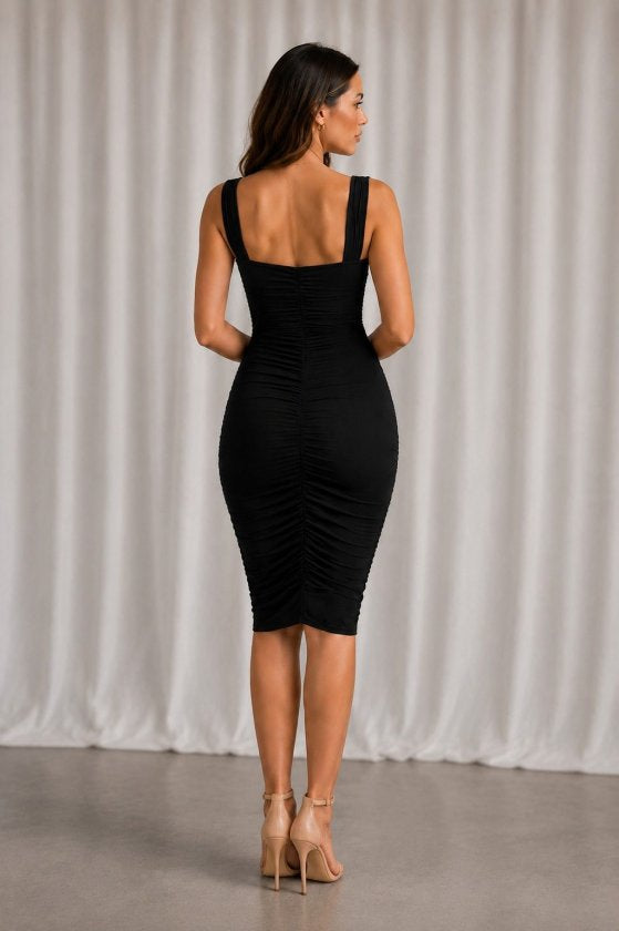 Rochie Sandy cu bretele groase pentru femei, plisă, 37214