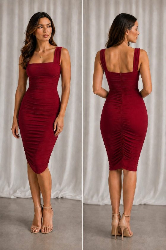 Rochie Sandy cu bretele groase pentru femei, plisă, 37215