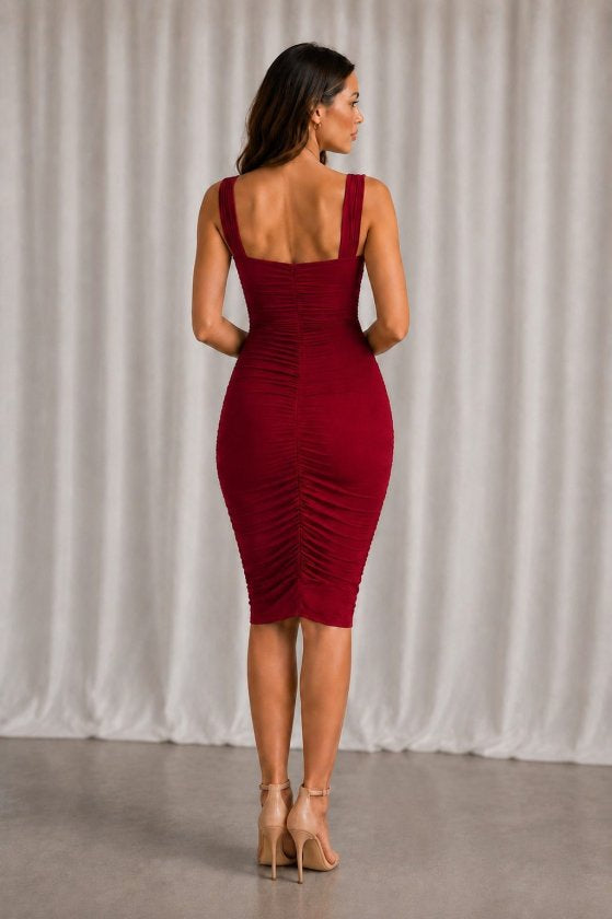 Rochie Sandy cu bretele groase pentru femei, plisă, 37215
