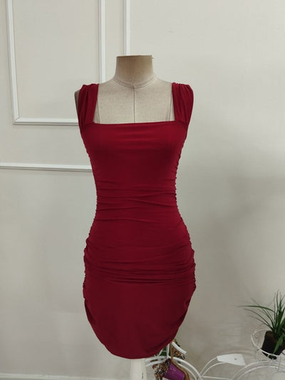 Rochie Sandy cu bretele groase pentru femei, plisă, 37215