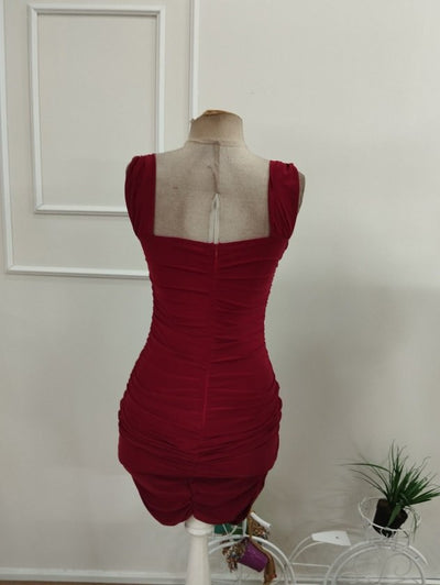 Rochie Sandy cu bretele groase pentru femei, plisă, 37215