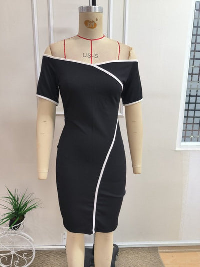 Rochie scurtă din Janjan Crep pentru femei cu umerii goi și detaliu panglică, 37257