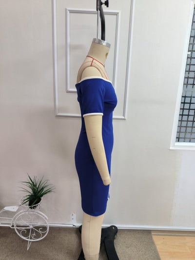 Rochie scurtă din Janjan Crep pentru femei cu umerii goi și detaliu panglică, 37259