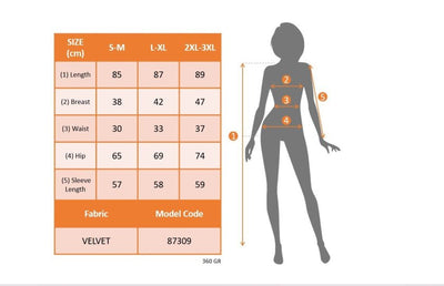 Kadın Uzun Kollu Bisiklet Yakalı Mini Kadife Elbise , 37379