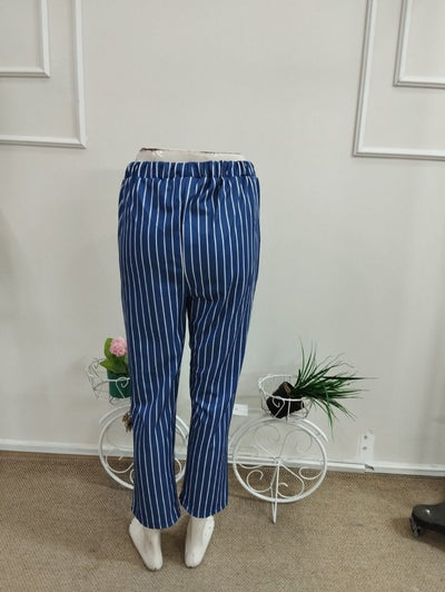 Kadın Yüksek Bel Bağcıklı Leopar Desenli Modal Pantolon, 38405