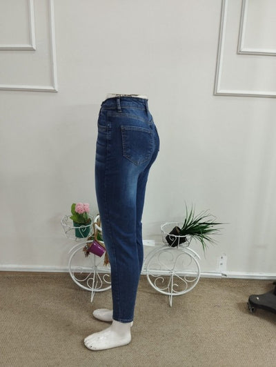 Kadın Yüksek Bel Cep Detaylı Skinny Kot Pantolon, 38406