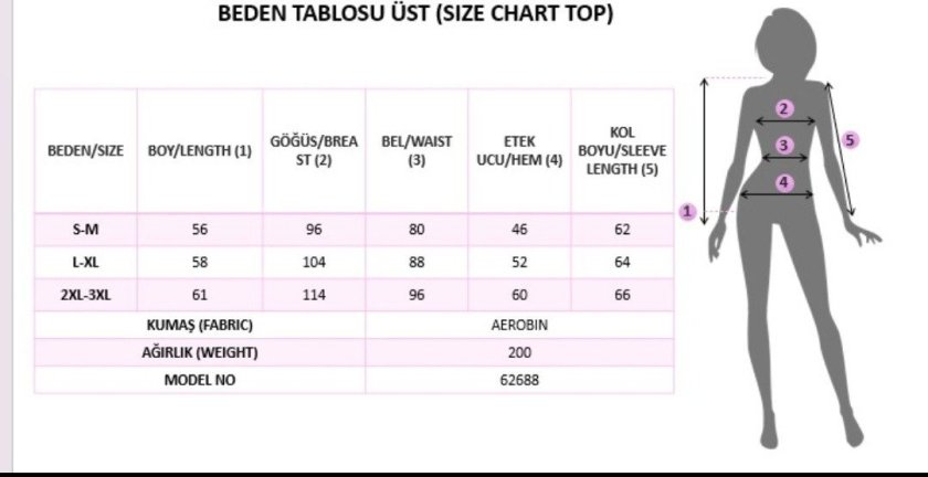 Kadın Uzun Kollu Yuvarlak Yaka Etek Ucu Gipe Detaylı Aerobin Bluz, 38456