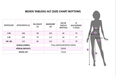 Kadın Yüksek Belli önden Nervır Detaylı Geniş Paçalı Ithal Krep Pantolon, 38468