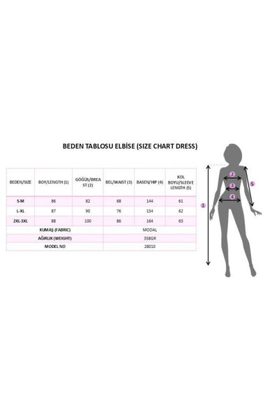 Kadın Uzun Kollu Bisiklet Yaka Kısa Modal Elbise, 38618