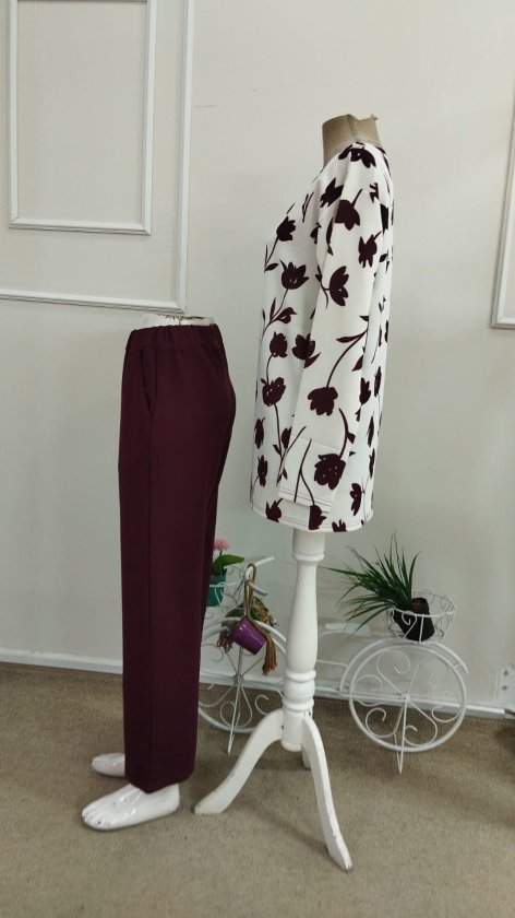 Women's Long-Sleeved Open-Front Modal Jacket, Sleeveless Viscose Two-Thread Blouse, and Pants Three-Piece Set, 38887