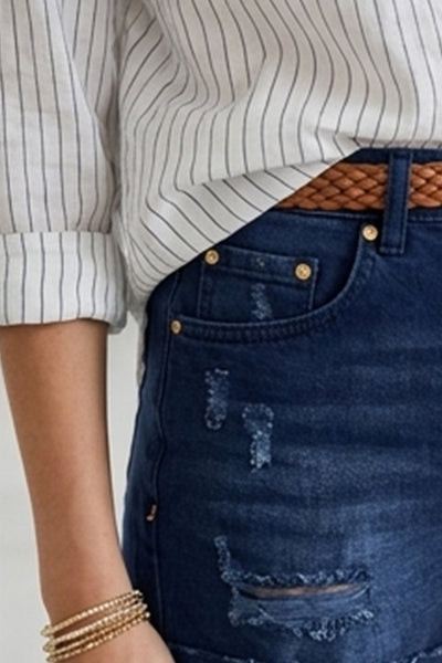 Cămașă în carouri Oversize 3900 - Bej. desch.