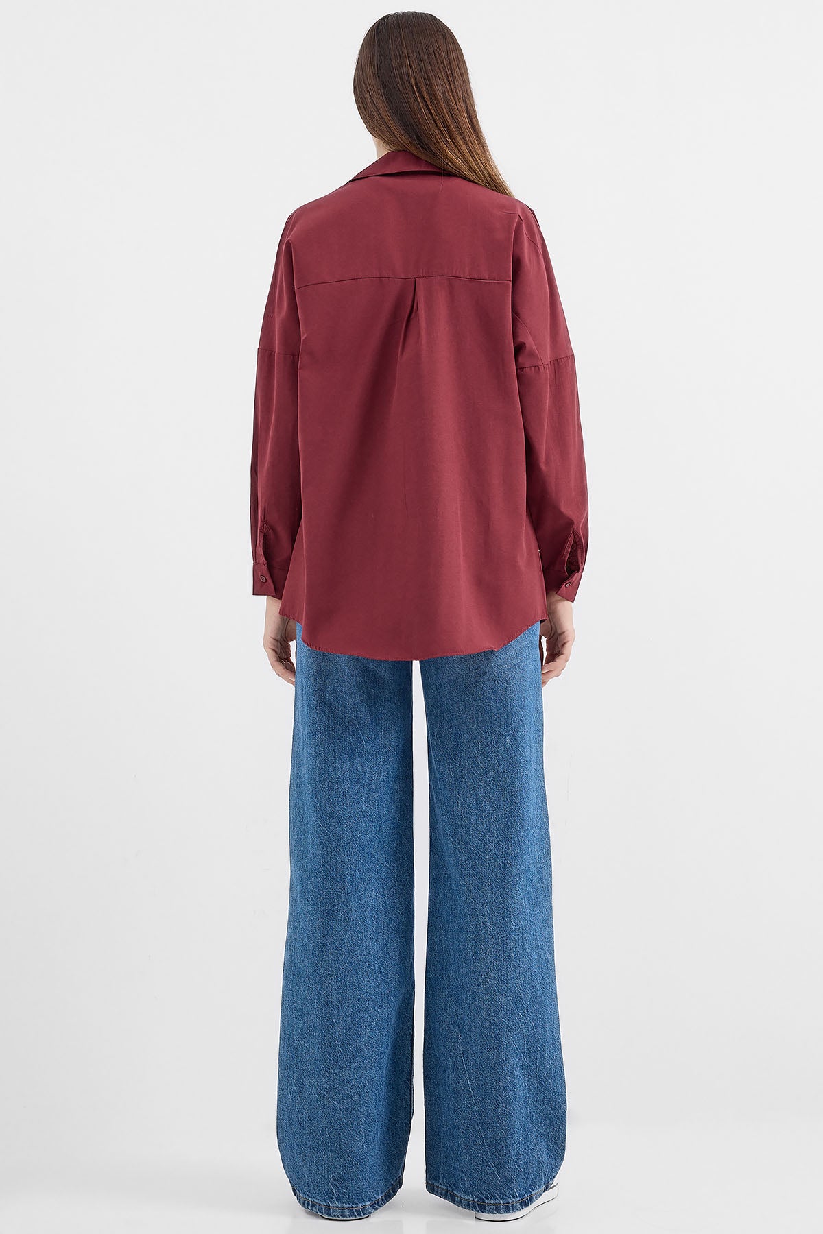 Cămașă lungă 3900 Oversize - Prună