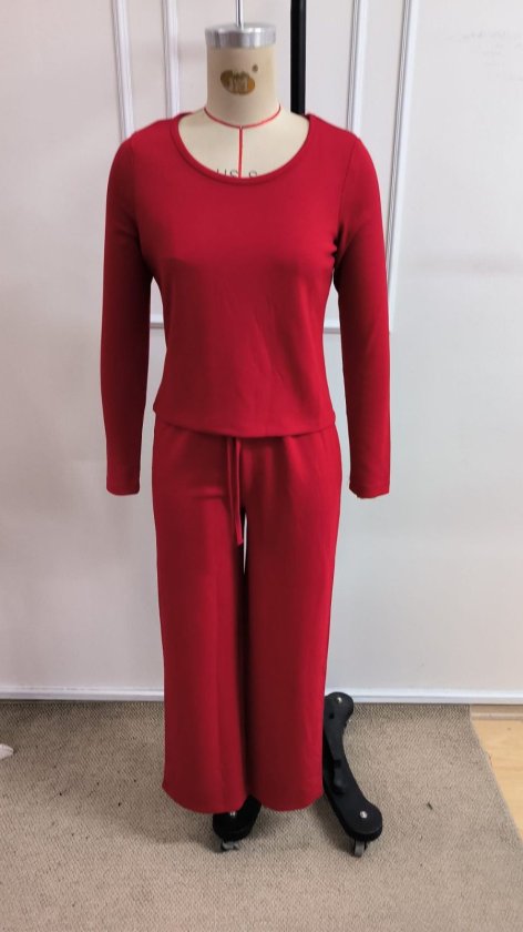 Kadın Uzun Kollu Yuvarlak Yakalı Modal Bluz Ve Pantolon Ikili Takım, 39161