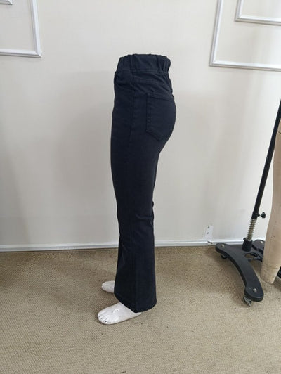 Kadın Beli Lastikli Paçaya Doğru Hafif Ispanyol Gelen Kot Pantolon, 39190