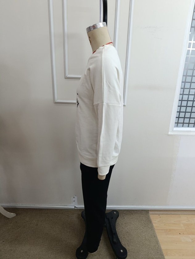 Set de două piese pentru femei, bluză și pantaloni, cu mânecă lungă, periat, cu trei fire, deschis pe un umăr, 39284