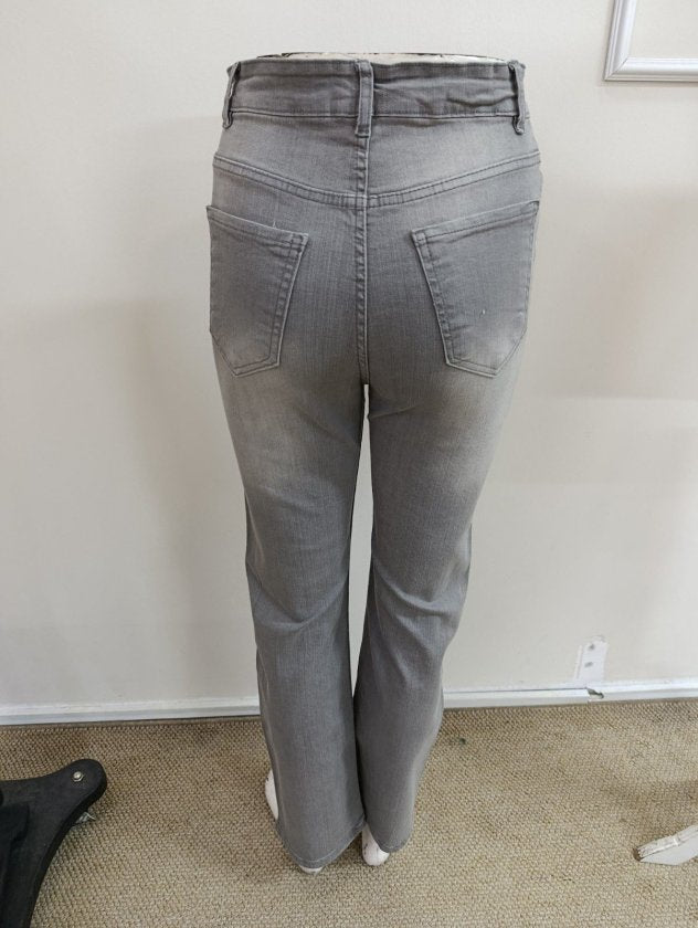 Women's High-Waisted Jeans with Pocket Detail, 39341