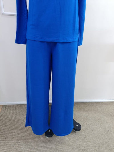Set de două piese pentru femei, din viscoză, cu mânecă lungă și fermoar, format din bluză și pantaloni, 39371