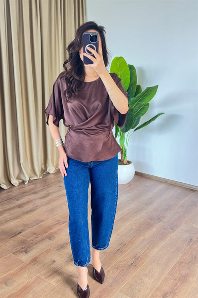 Bluza de Toptan Maro cu Legătură în Cruce